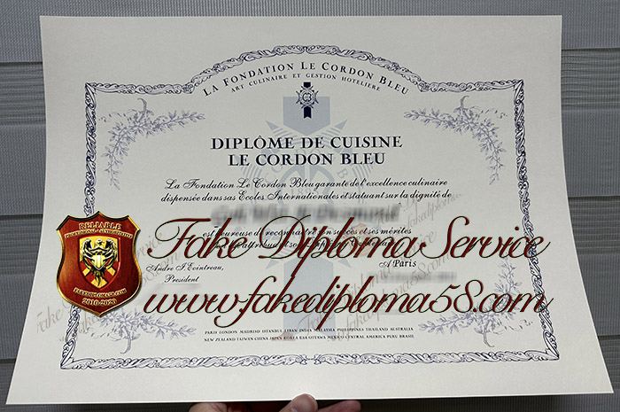 Le Cordon Bleu diploma