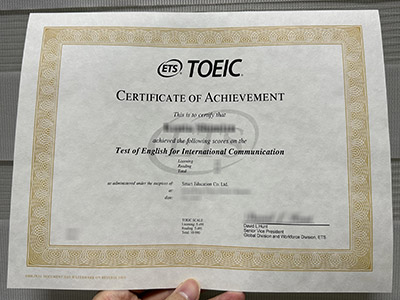 What’s the cost and time to order a fake TOEIC certificate?