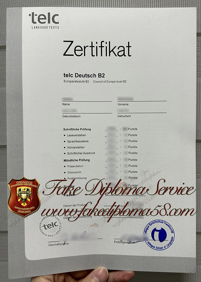 Telc certificate