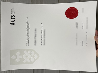 Fake UTS degree sample of latest version. Buy UTS diploma