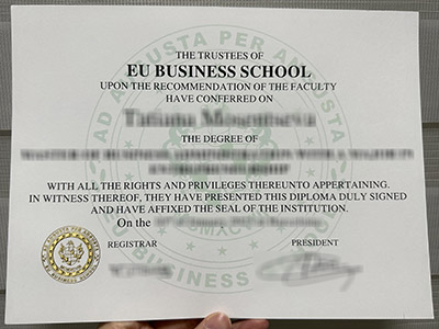 What’s the cost and time to buy a fake EU Business School diploma?