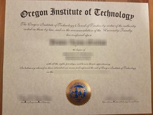 Oregon Institute of Technology diploma