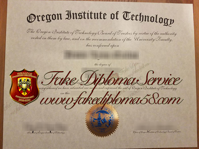 Oregon Institute of Technology diploma