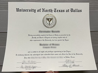 Buy fake University of North Texas at Dallas diploma. Order UNTD degree