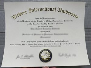 Webber International University diploma