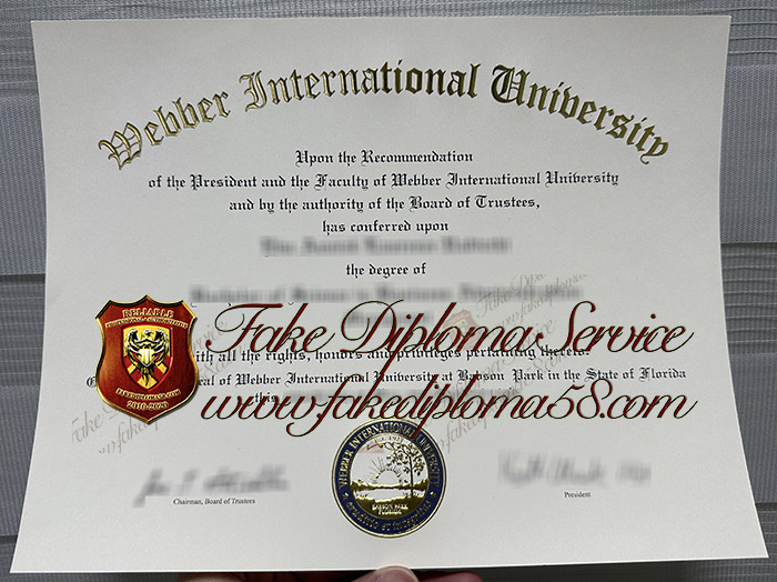 Webber International University diploma