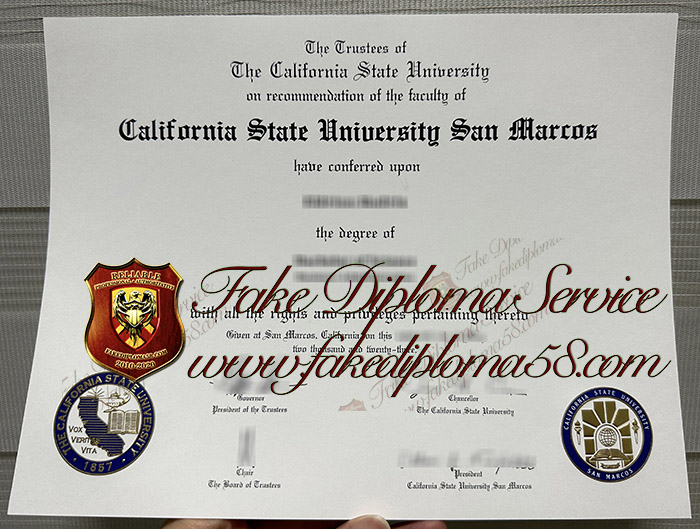 California State University San Marcos diploma