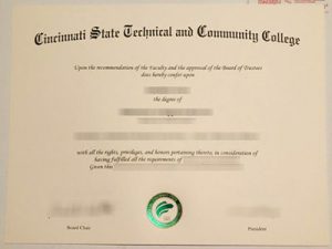 Cincinnati State Technical and Community College diploma