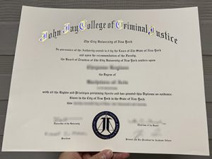 John Jay College of Criminal Justice diploma