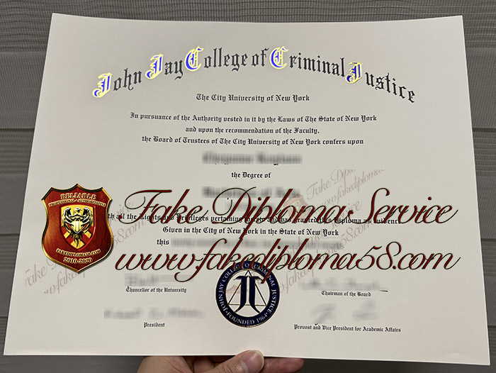 John Jay College of Criminal Justice diploma