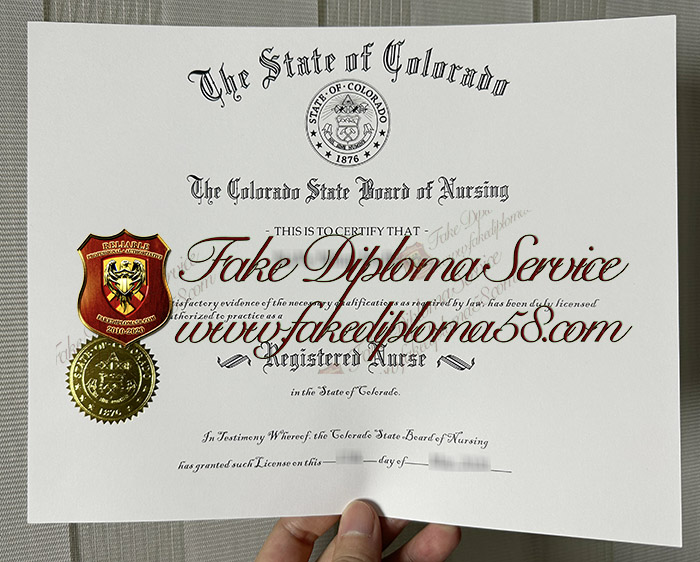 Registered Nurse in Colorado certificate