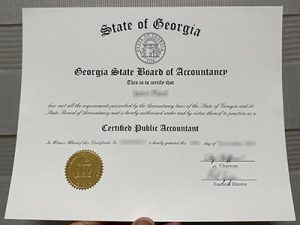 State of Georgia CPA certificate