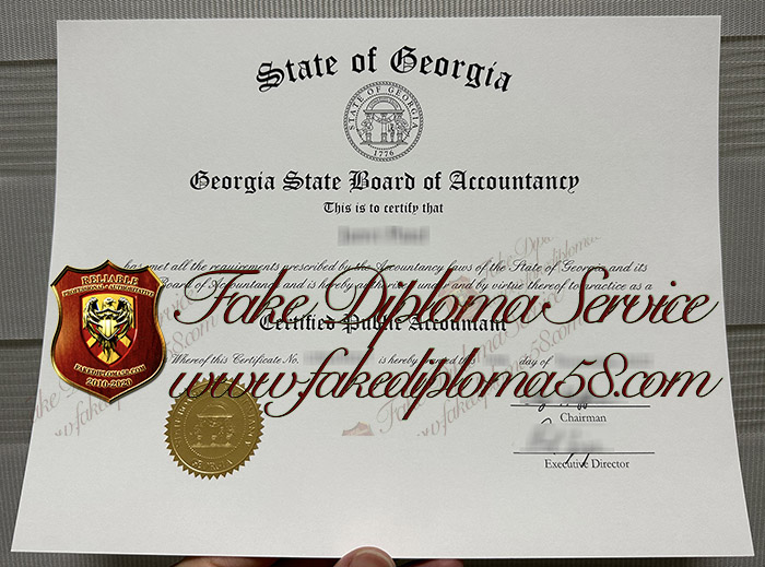 State of Georgia CPA certificate
