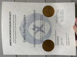American Montessori Society certificate