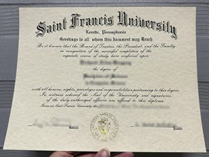 Saint Francis University diploma