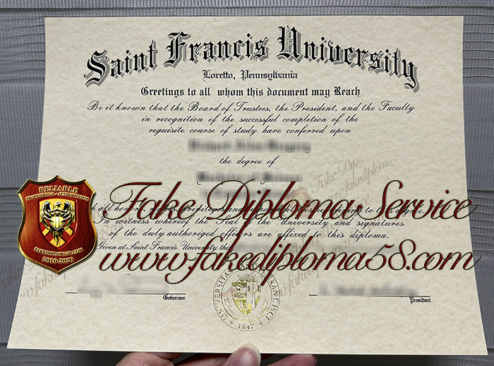 Saint Francis University diploma