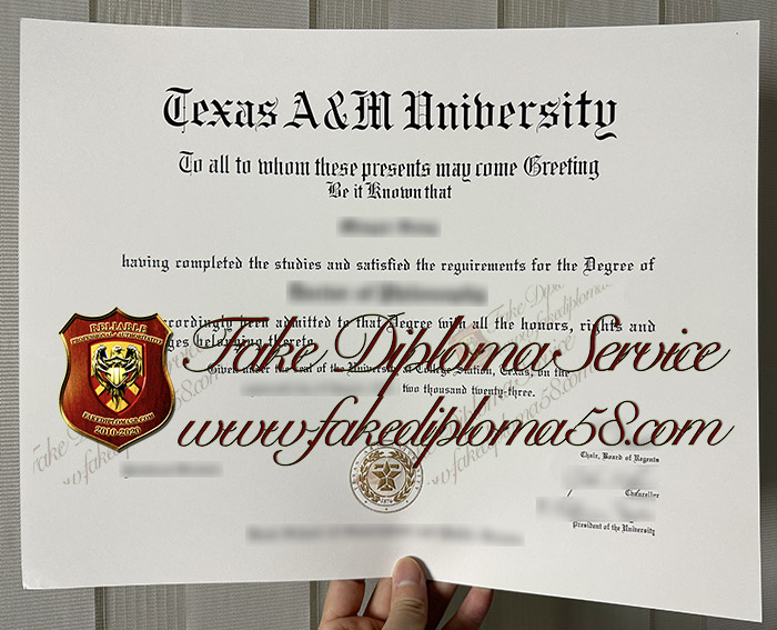 Texas A&M University diploma