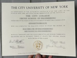 City University of New York diploma