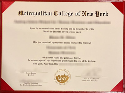 How to create a fake Metropolitan College of New York diploma?