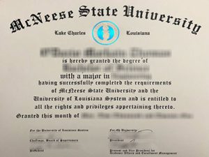 McNeese State University diploma