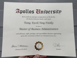 Apollos University diploma