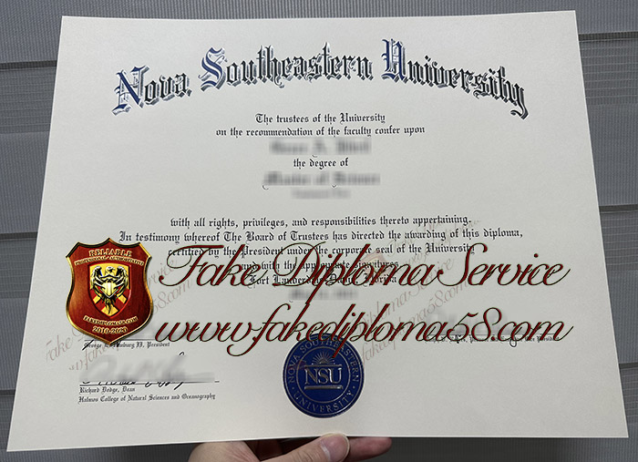Nova Southeastern University diploma