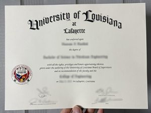 University of Louisiana at lafayette diploma