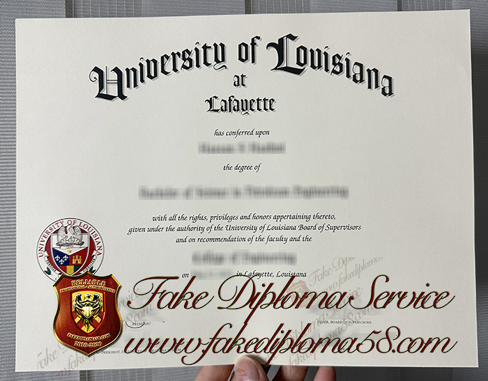 University of Louisiana at lafayette diploma