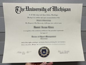 University of Michigan diploma