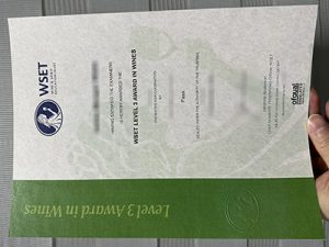 WSET Level 3 certificate