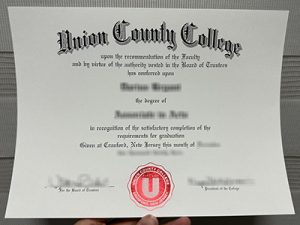 Union County College diploma