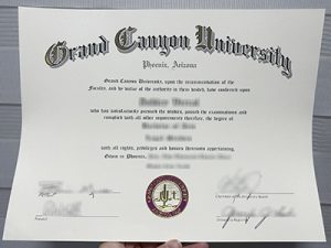 Grand Canyon University diploma