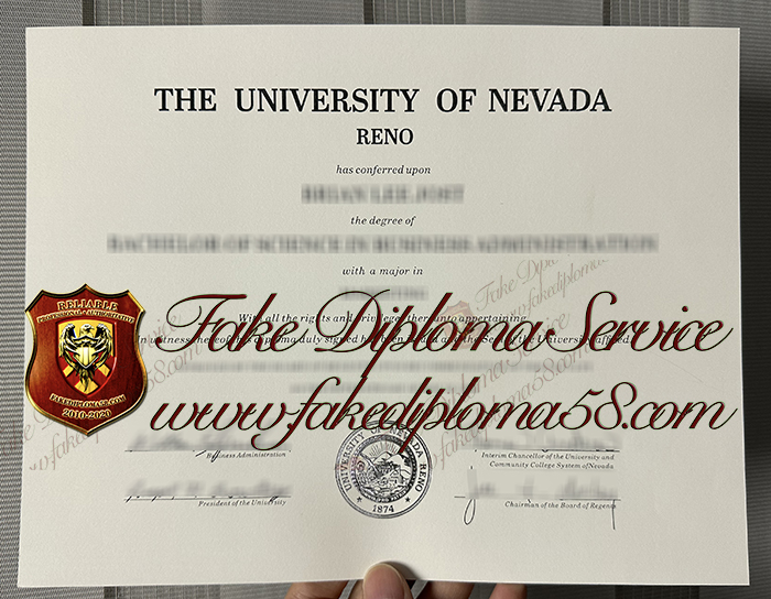 University of Nevada Reno diploma