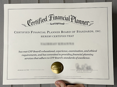 Fake Certified Financial Planner diploma, Buy CFP certificate