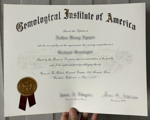 Gemological Institute of America diploma