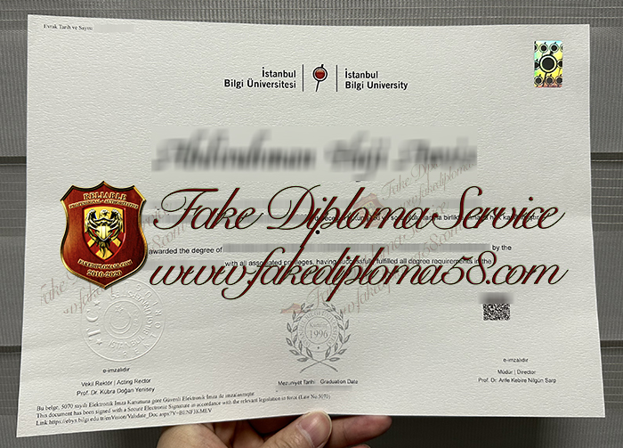 Istanbul Bilgi University diploma