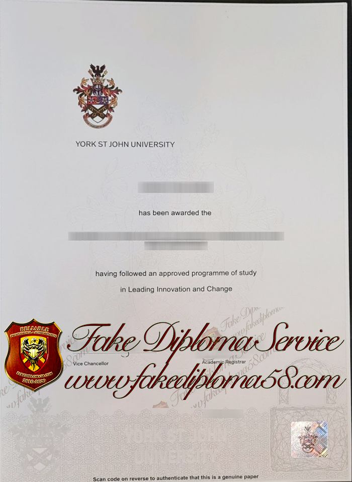 York St John University diploma