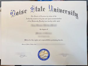 Boise State University diploma