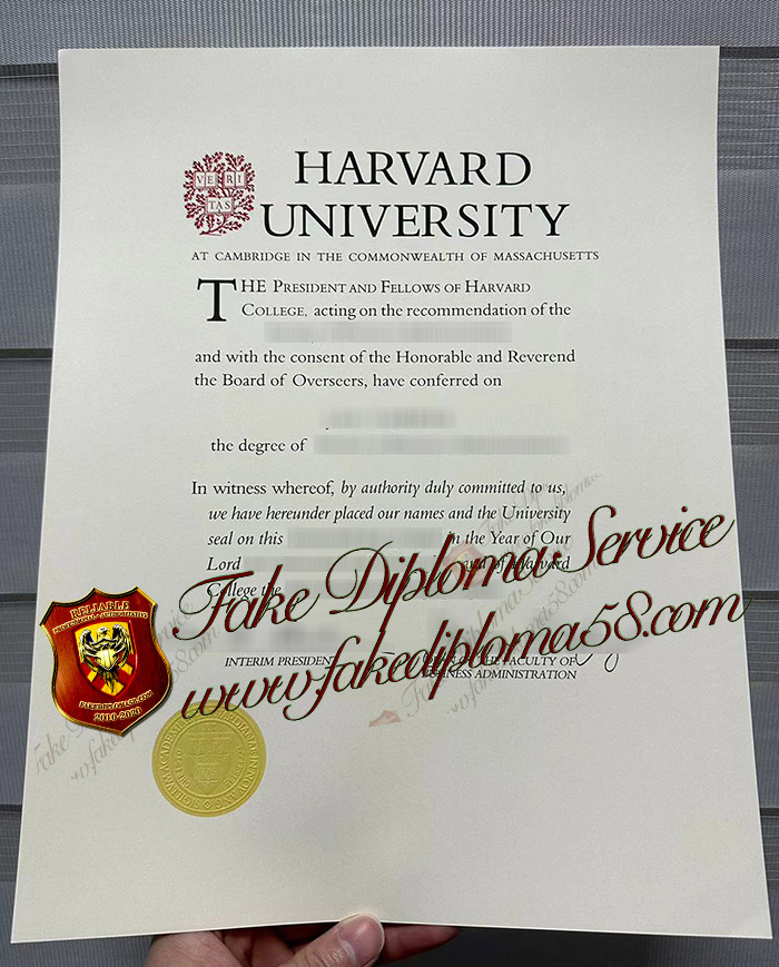 Harvard University diploma