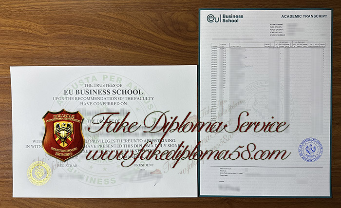 EU Business School diploma and transcript