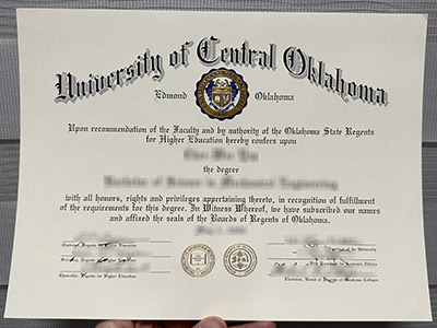 How to create a University of Central Oklahoma diploma of old version?