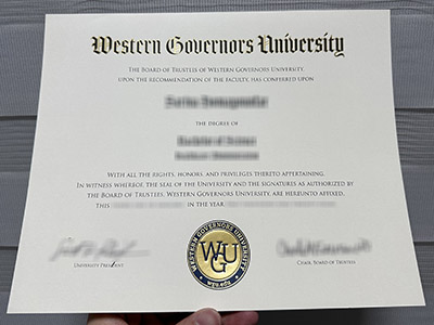 How a Western Governors University degree look like? Buy WGU diploma