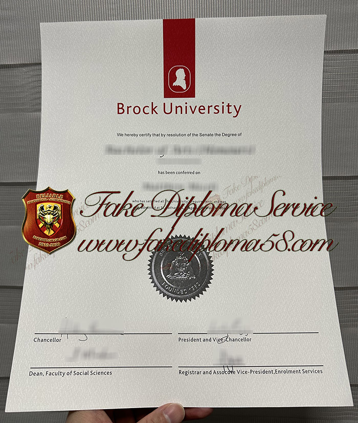 Brock University diploma