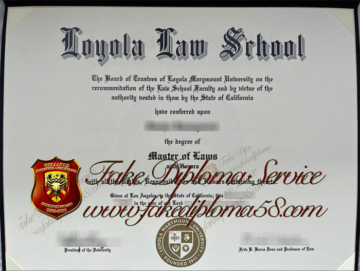 Loyola Law School diploma