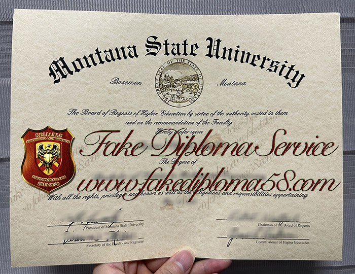 Montana State University diploma