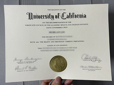 Sample of University of California Los Angeles degree. Buy UCLA diploma