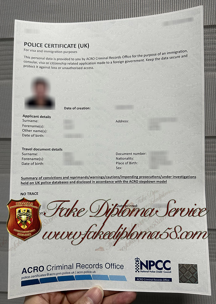UK Police Certificate