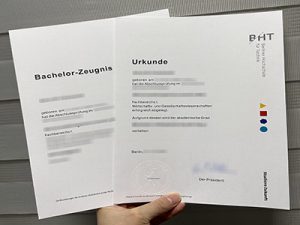 BHT Urkunde and Zeugnis