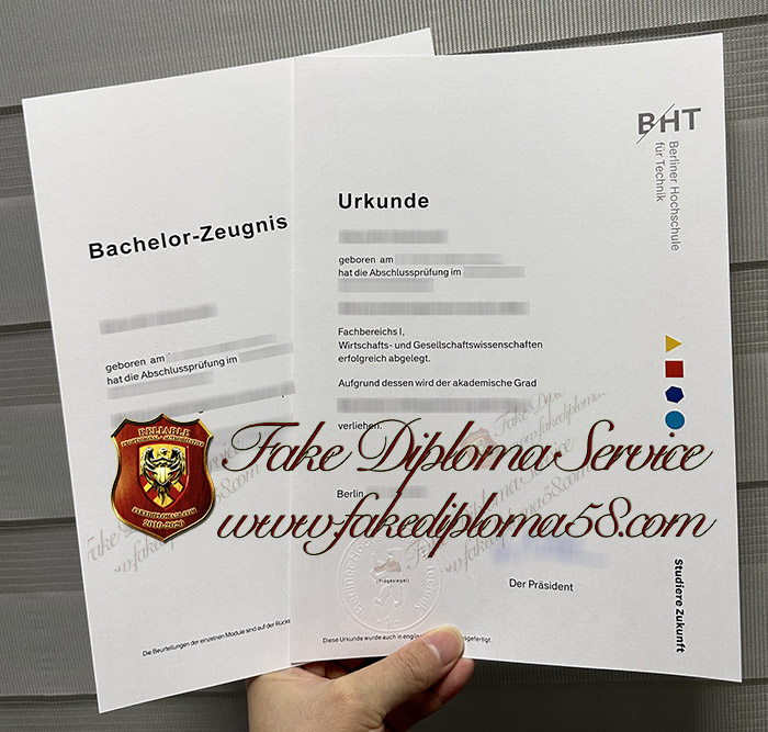 BHT Urkunde and Zeugnis
