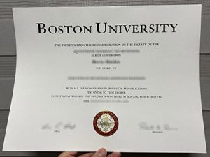 Boston University diploma